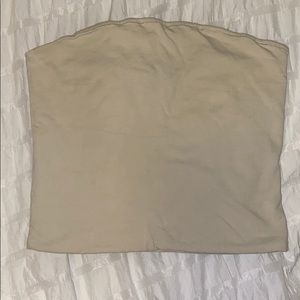 Brandy Melville ivory/yellow cropped tube top